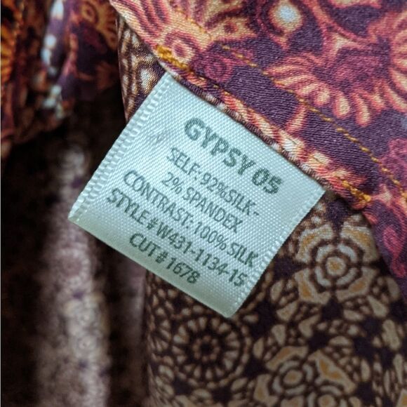 GYPSY 05 Silk Blend Boho Blouse S - Picture 9 of 10